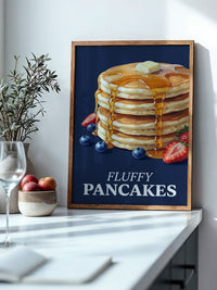Pancakes mit Honig und Beeren