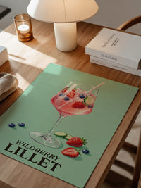 Wildbeeren Cocktail Aquarell