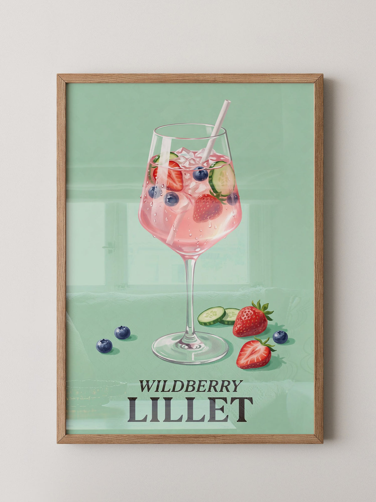 Wildbeeren Cocktail Aquarell
