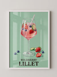 Wildbeeren Cocktail Aquarell