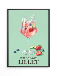 Wildbeeren Cocktail Aquarell