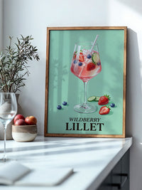 Wildbeeren Cocktail Aquarell