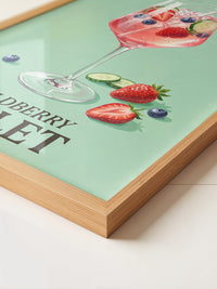 Wildbeeren Cocktail Aquarell