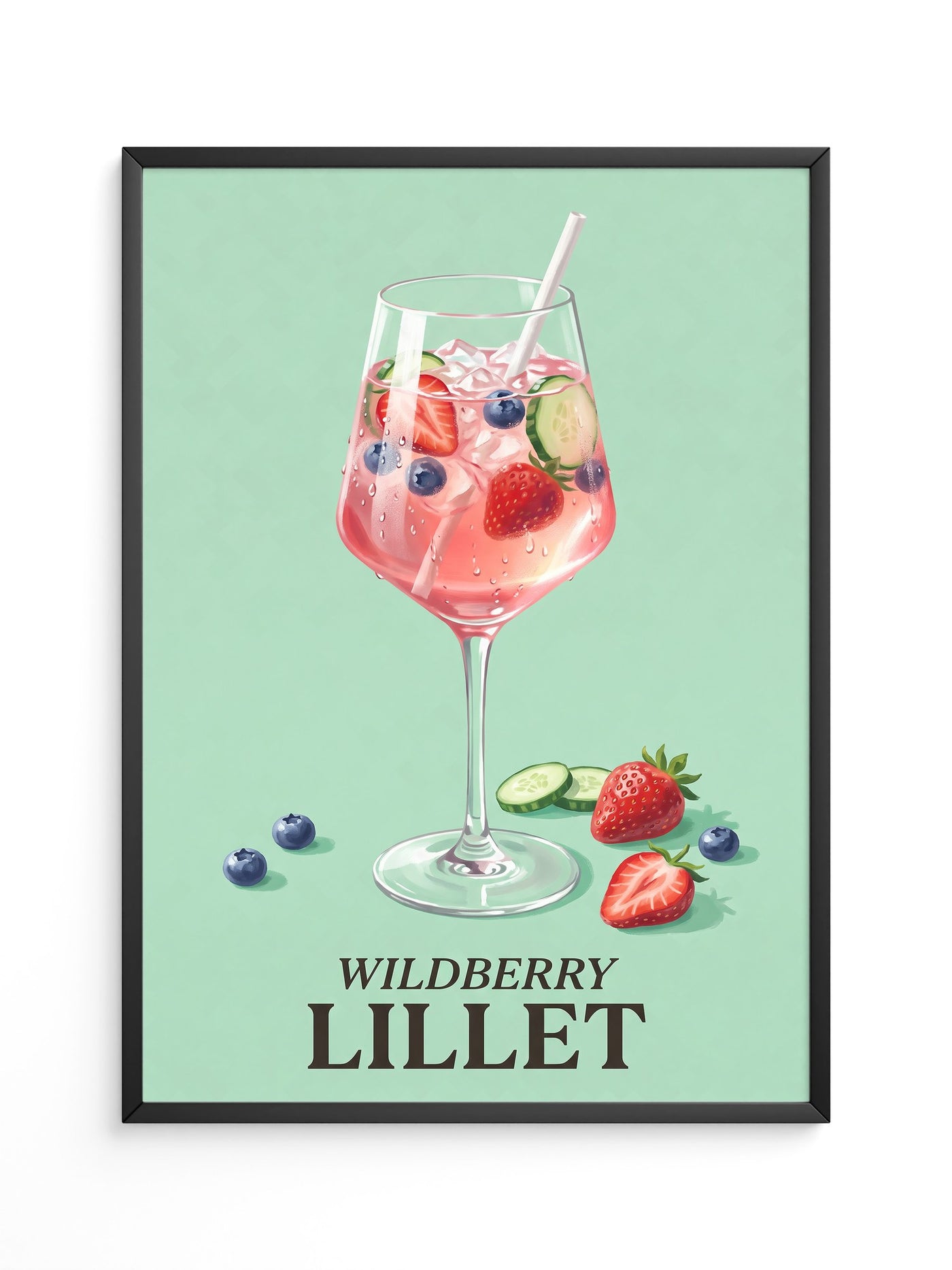 Wildbeeren Cocktail Aquarell