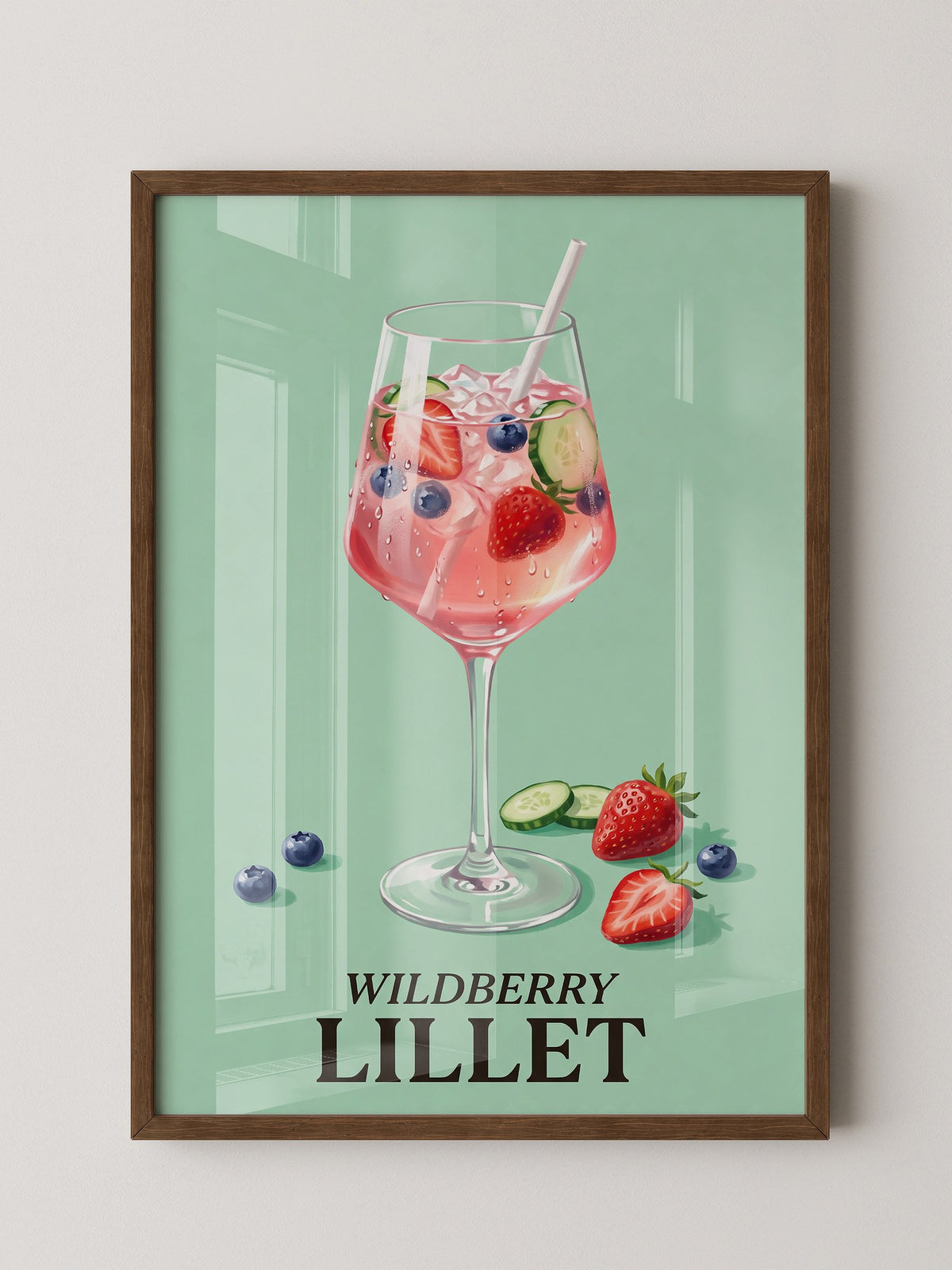 Wildbeeren Cocktail Aquarell