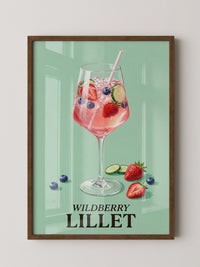 Wildbeeren Cocktail Aquarell