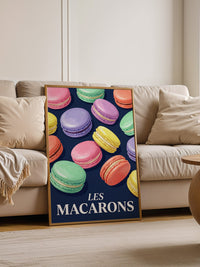 Bunte Macarons Aquarell Stil