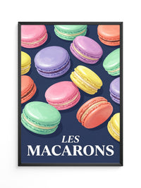 Bunte Macarons Aquarell Stil