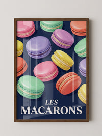 Bunte Macarons Aquarell Stil