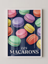 Bunte Macarons Aquarell Stil