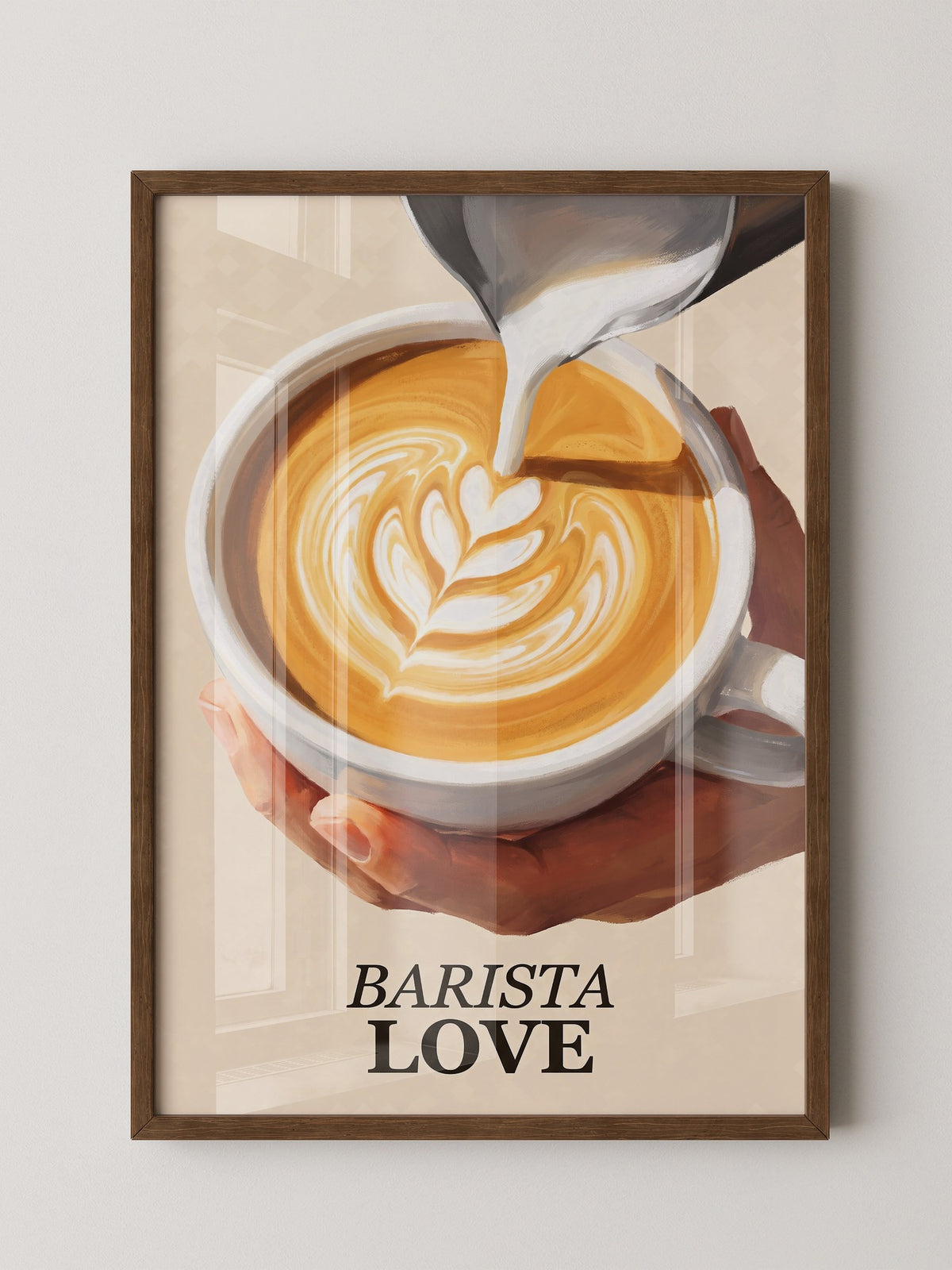 Latte Art Herzgießung