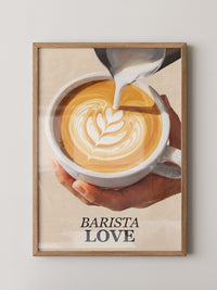 Latte Art Herzgießung