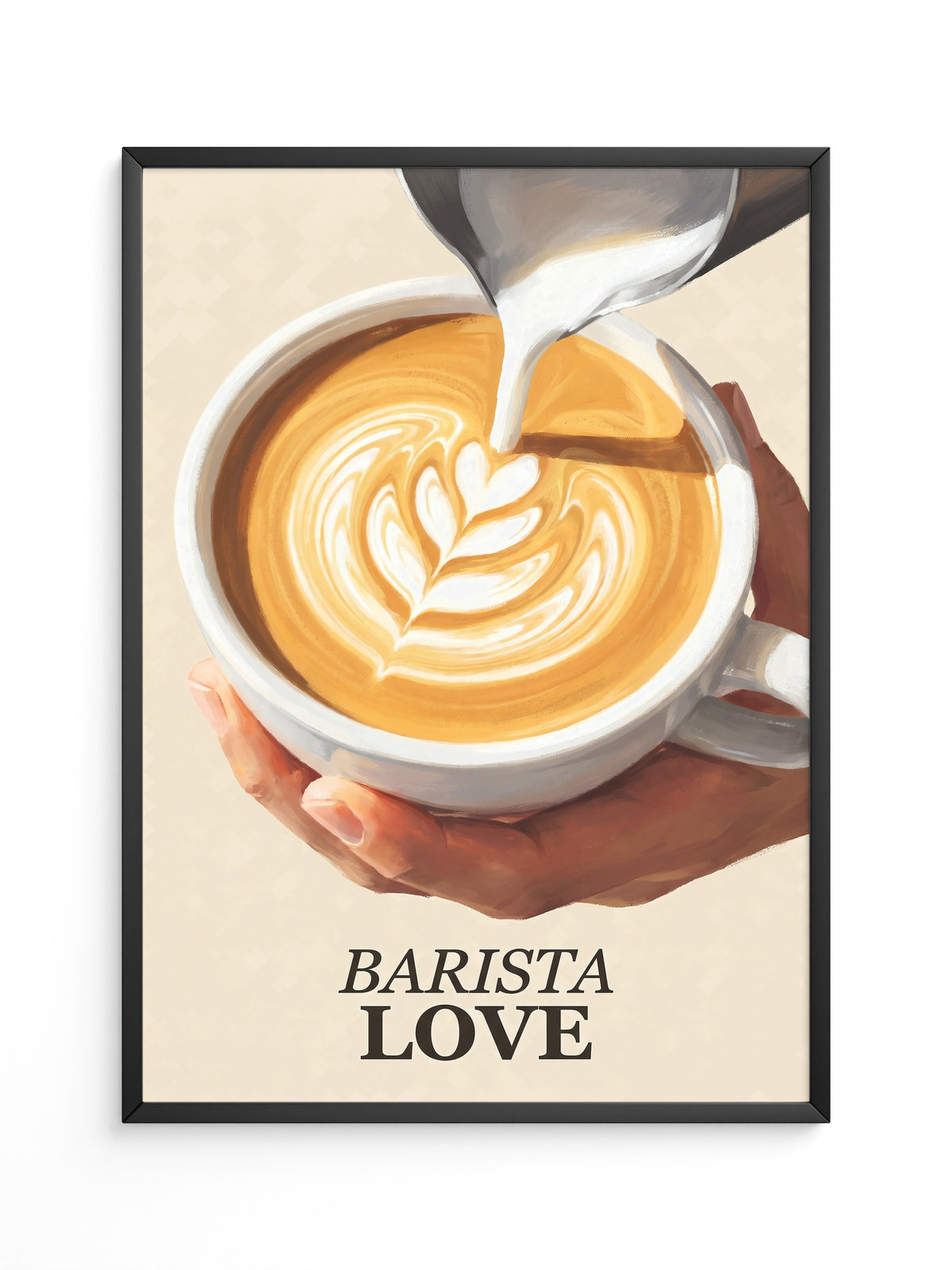 Latte Art Herzgießung