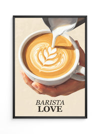 Latte Art Herzgießung