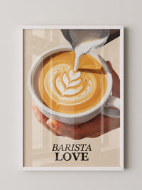 Latte Art Herzgießung