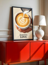 Latte Art Herzgießung
