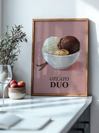 Gelato Duo auf Rosa