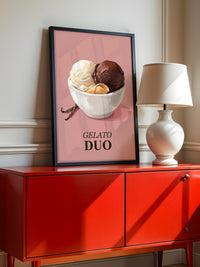 Gelato Duo auf Rosa