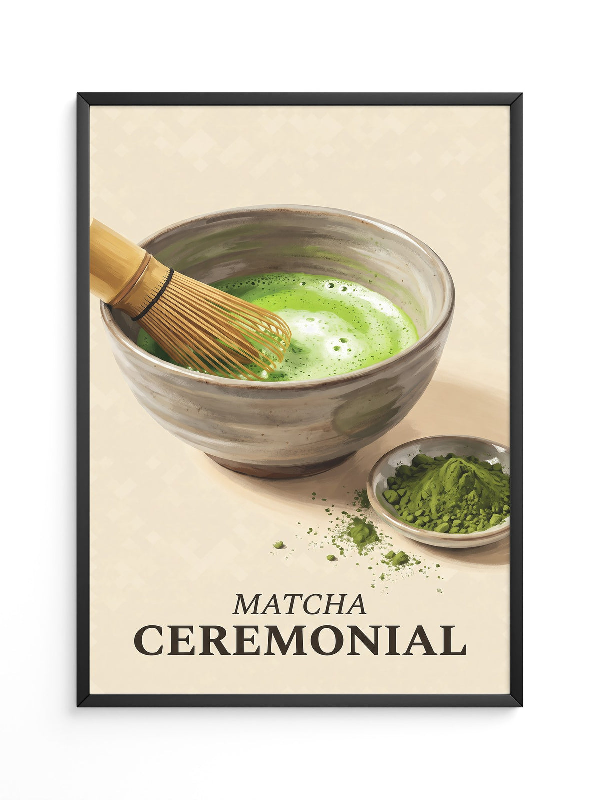 Matcha Schale mit Bambusbesen