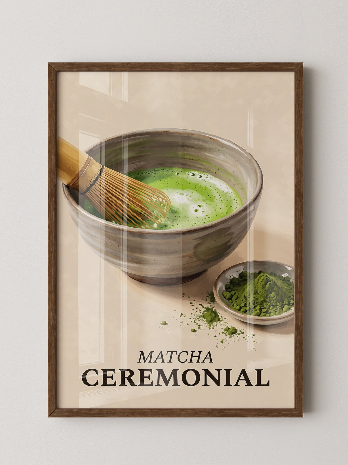 Matcha Schale mit Bambusbesen