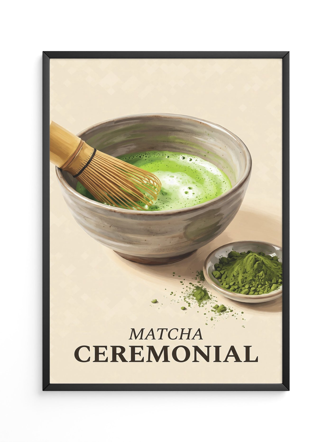 Matcha Schale mit Bambusbesen