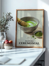 Matcha Schale mit Bambusbesen