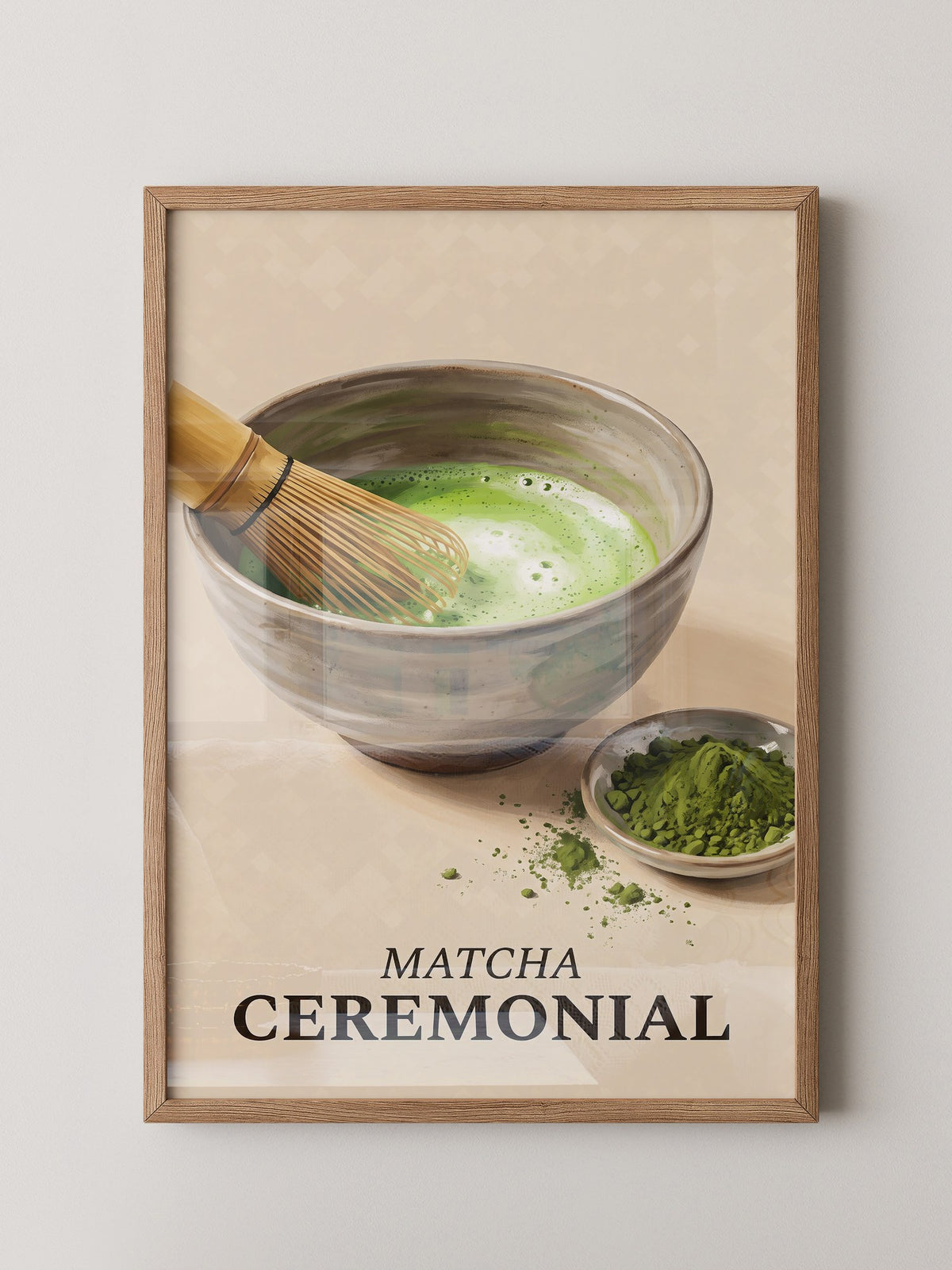 Matcha Schale mit Bambusbesen