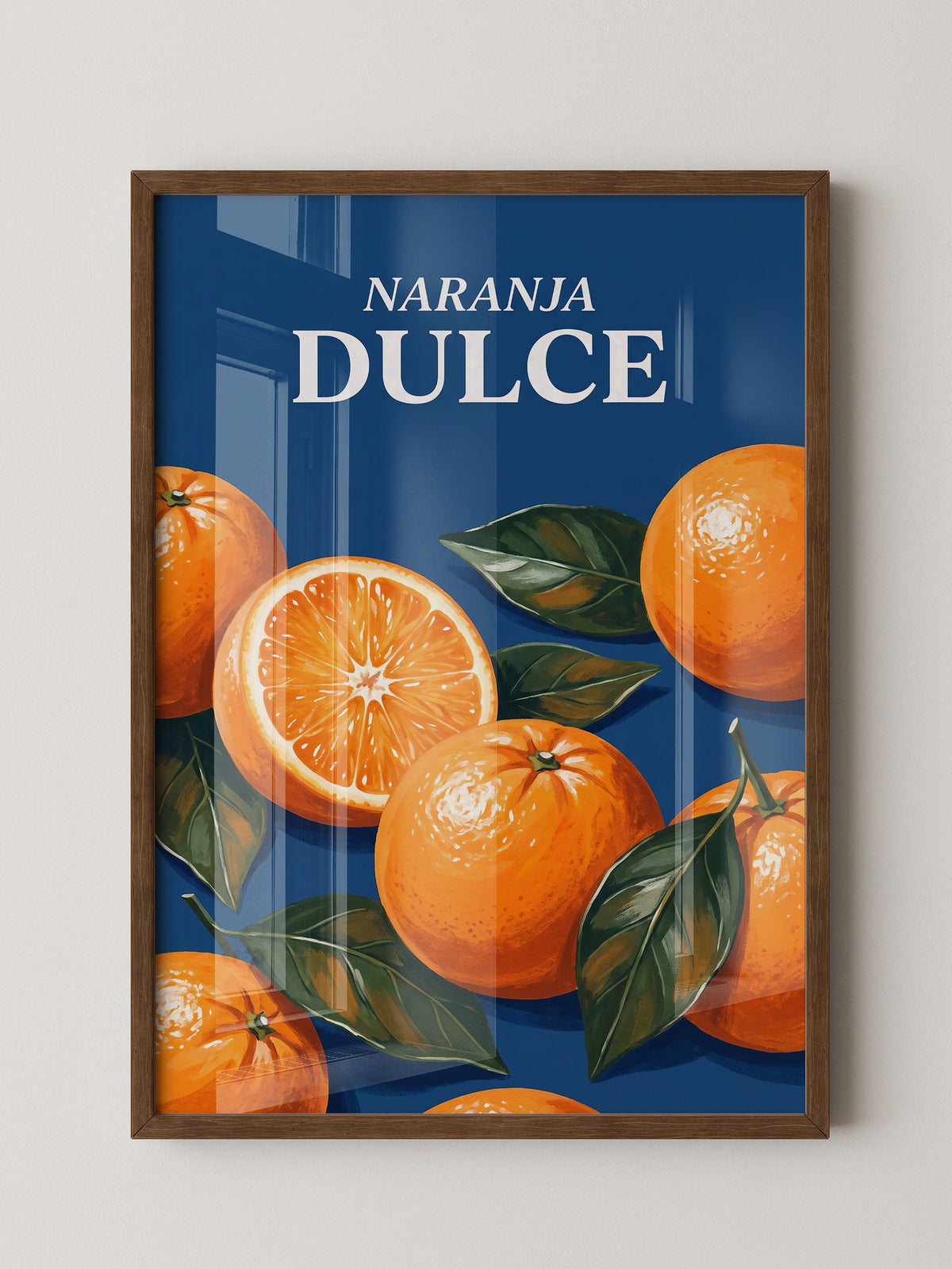 Orangen auf Blauem Hintergrund