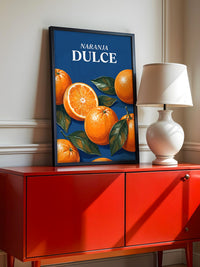 Orangen auf Blauem Hintergrund