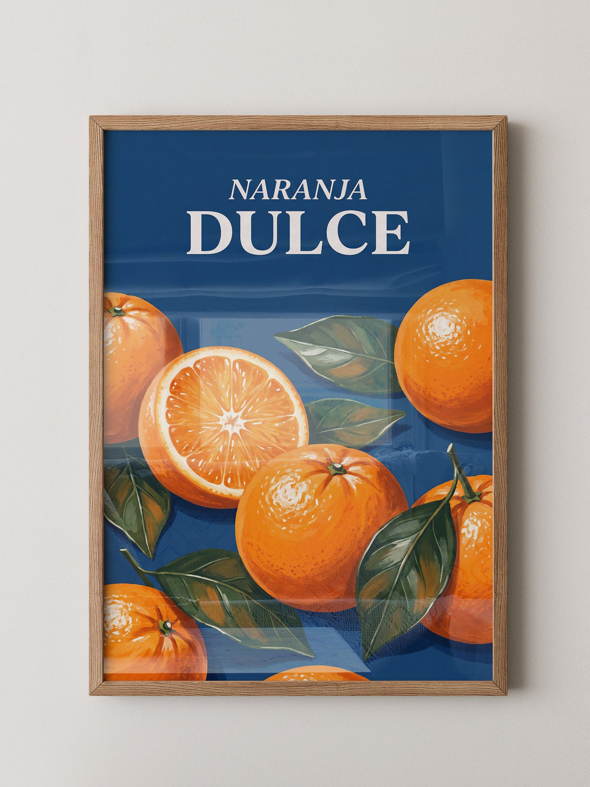 Orangen auf Blauem Hintergrund