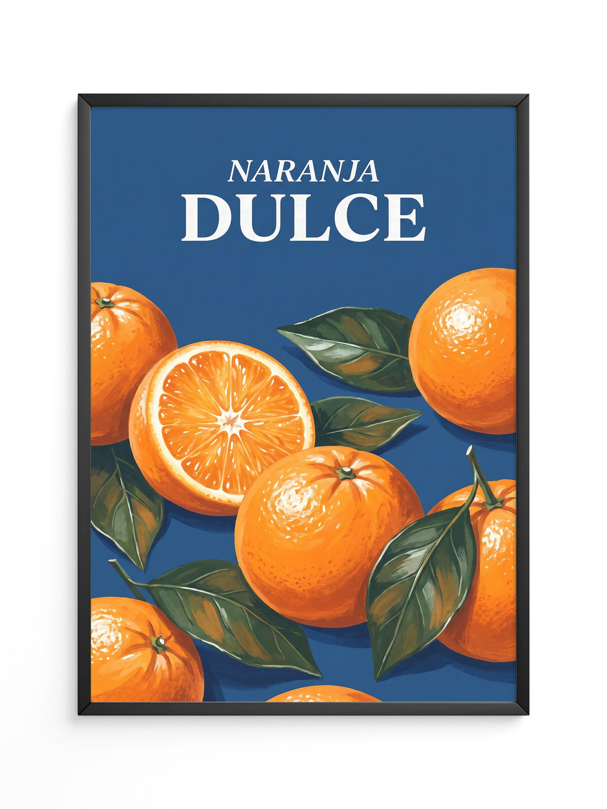 Orangen auf Blauem Hintergrund