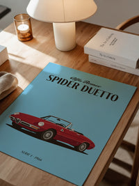 Klassischer Cabrio Rot Retro-Stil