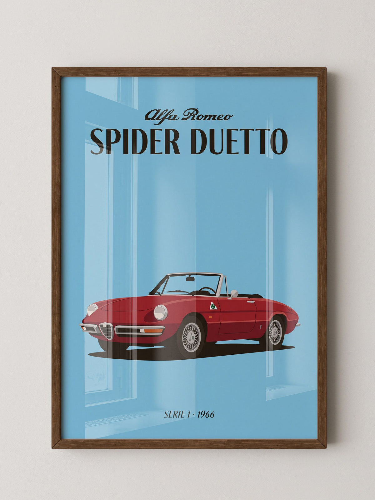 Klassischer Cabrio Rot Retro-Stil
