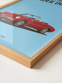 Klassischer Cabrio Rot Retro-Stil