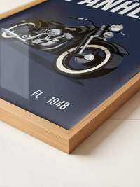 Motorrad Vintage Stil Schwarz