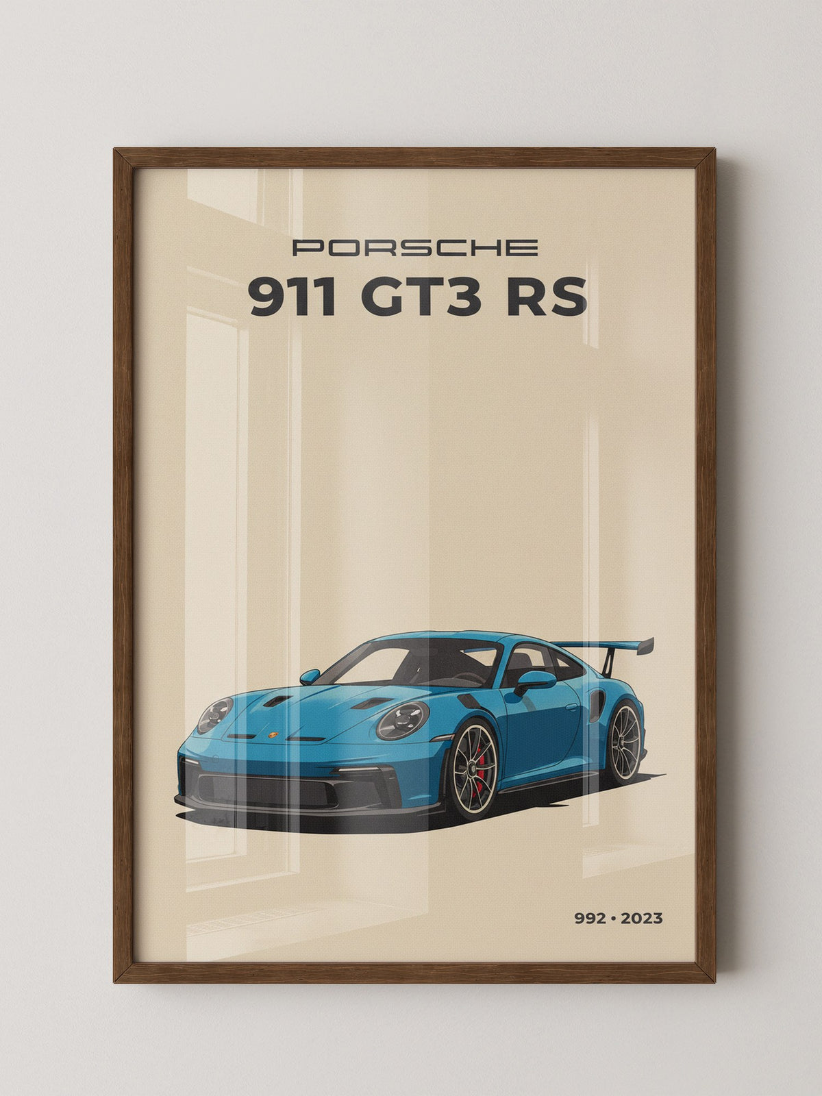 Porsche 911 GT3 RS Blau Retro