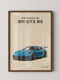 Porsche 911 GT3 RS Blau Retro