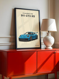 Porsche 911 GT3 RS Blau Retro