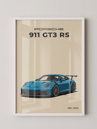 Porsche 911 GT3 RS Blau Retro