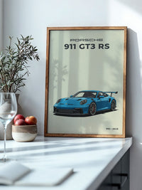 Porsche 911 GT3 RS Blau Retro