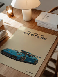 Porsche 911 GT3 RS Blau Retro