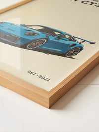 Porsche 911 GT3 RS Blau Retro