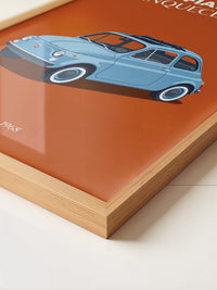 Fiat 500 Retro Blau Vintage