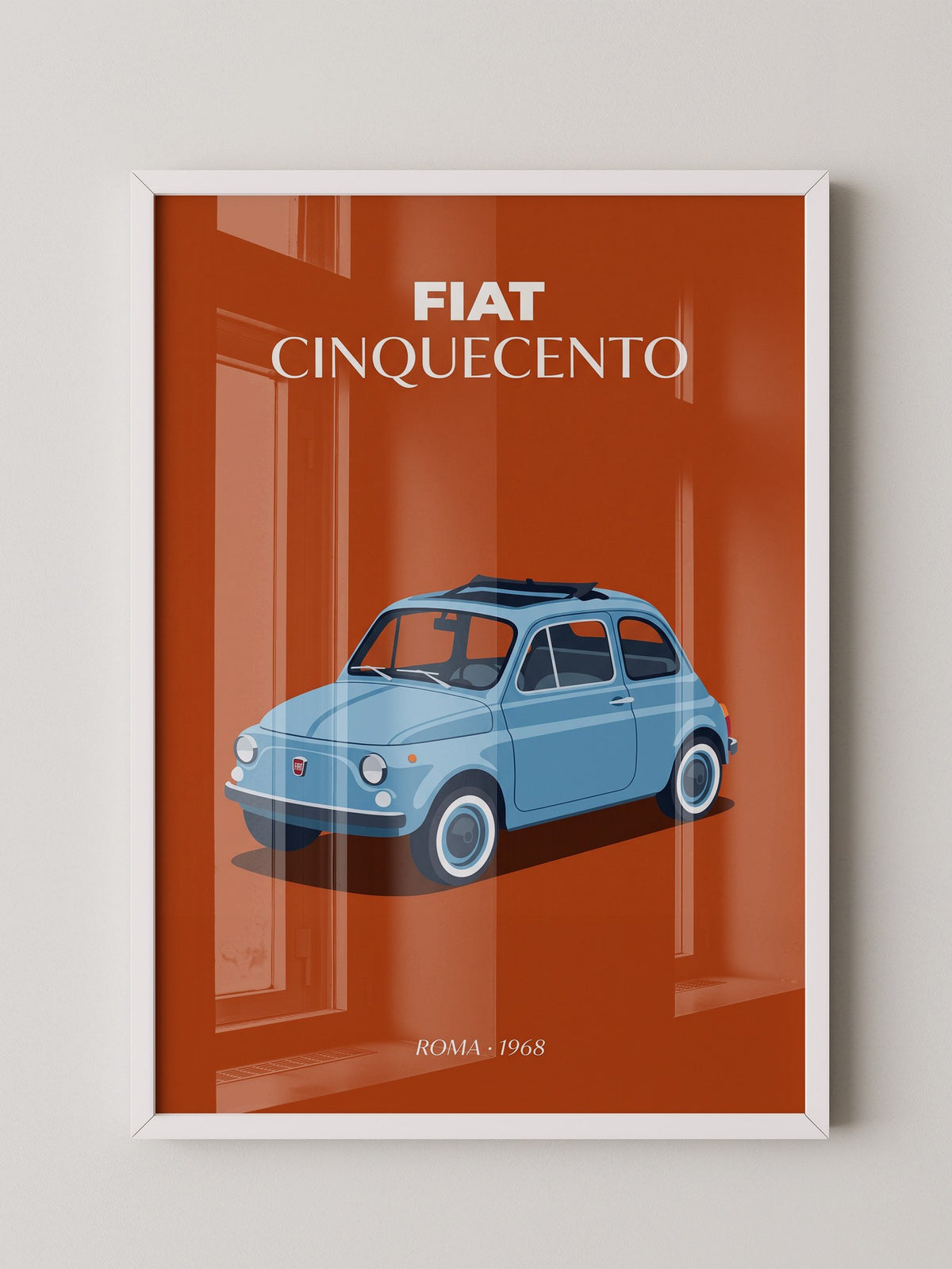 Fiat 500 Retro Blau Vintage