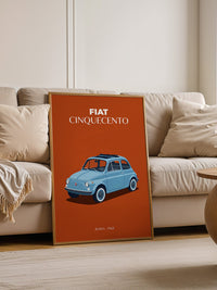 Fiat 500 Retro Blau Vintage