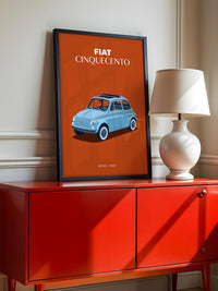 Fiat 500 Retro Blau Vintage