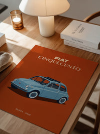 Fiat 500 Retro Blau Vintage