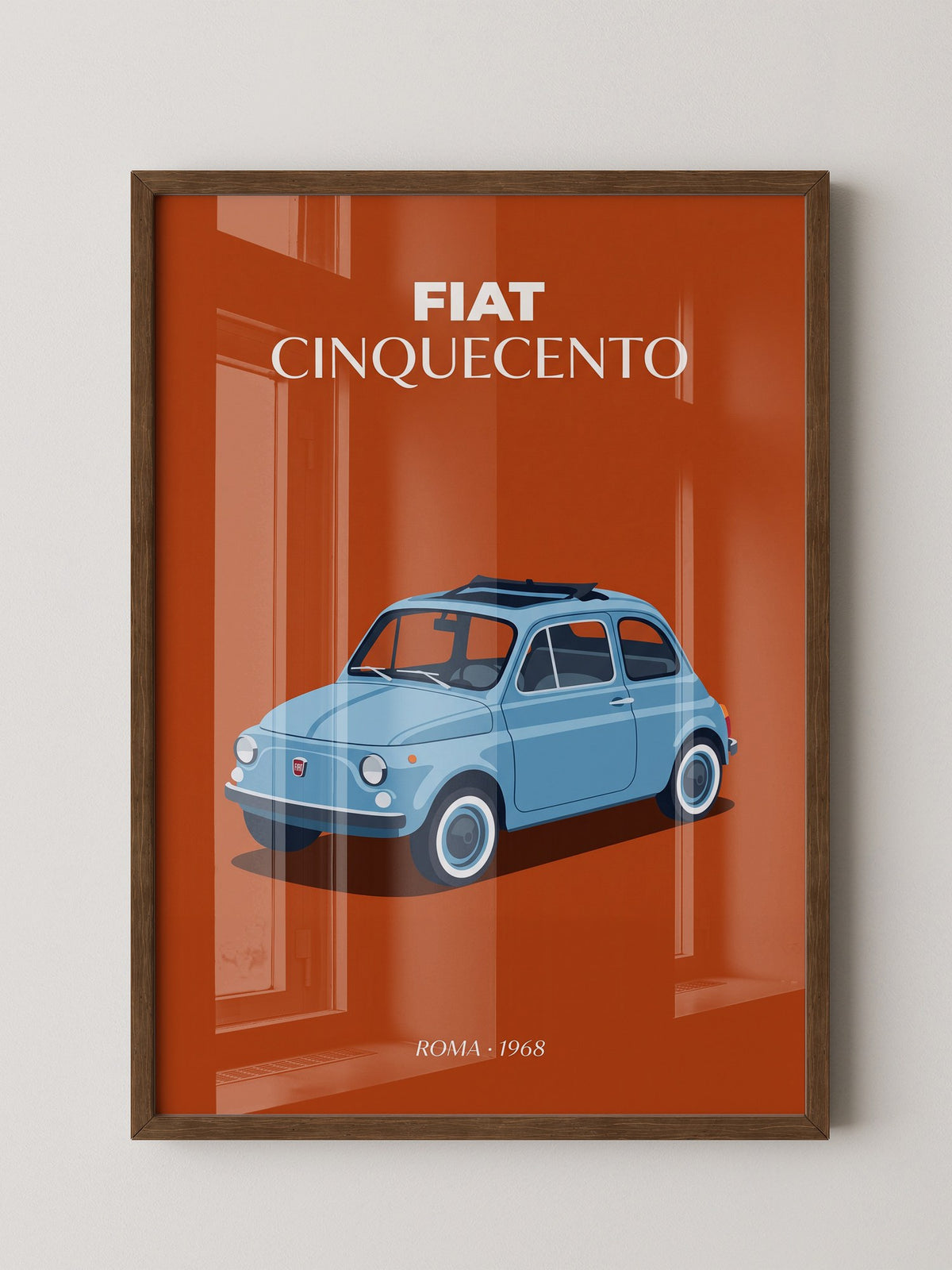 Fiat 500 Retro Blau Vintage