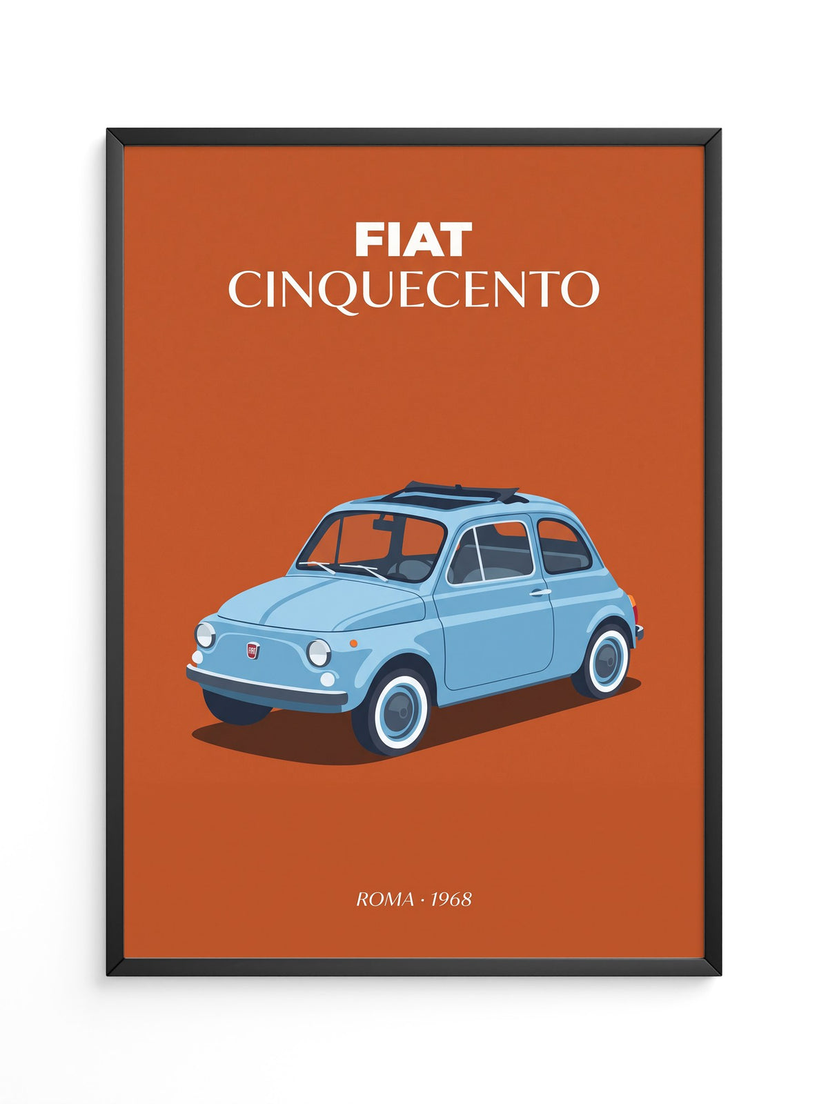 Fiat 500 Retro Blau Vintage
