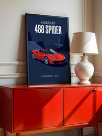Ferrari Cabrio Rot Retro Stil